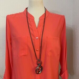 C Gun Metal Rings Fashion Chain Necklace Jewelry NWOT